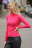 Women's High Neck Knit Detail Top - WST79