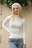 Women's High Neck Knit Detail Top - WST85