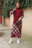 Womens Knitted Pattern Maxi Dress MEWKND140