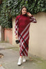 Womens Knitted Pattern Maxi Dress MEWKND140