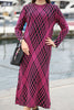 Womens Knitted Pattern Maxi Dress MEWKND142