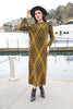 Womens Knitted Pattern Maxi Dress MEWKND143