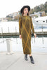 Womens Knitted Pattern Maxi Dress MEWKND143