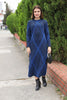 Womens Knitted Pattern Maxi Dress MEWKND144