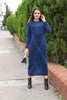 Womens Knitted Pattern Maxi Dress MEWKND144