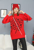 Women's Tic Tac Toe Pattern Knitted Sweater by Memnu - MEWS592