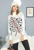 Women's Tic Tac Toe Pattern Knitted Sweater by Memnu - MEWS593