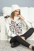 Women's Tic Tac Toe Pattern Knitted Sweater by Memnu - MEWS593