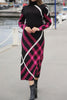 Womens Knitted Pattern Maxi Dress MEWKND145
