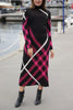 Womens Knitted Pattern Maxi Dress MEWKND145
