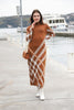 Womens Knitted Pattern Maxi Dress MEWKND146