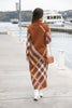 Womens Knitted Pattern Maxi Dress MEWKND146