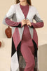 Womens 2 Piece Cardigan and High Neck Dress Knitted Co Ord Set WTWCD403