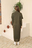 Womens 2 Piece Cardigan and High Neck Dress Knitted Co Ord Set WTWCD404