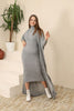 Womens 2 Piece Cardigan and High Neck Dress Knitted Co Ord Set WTWCD406