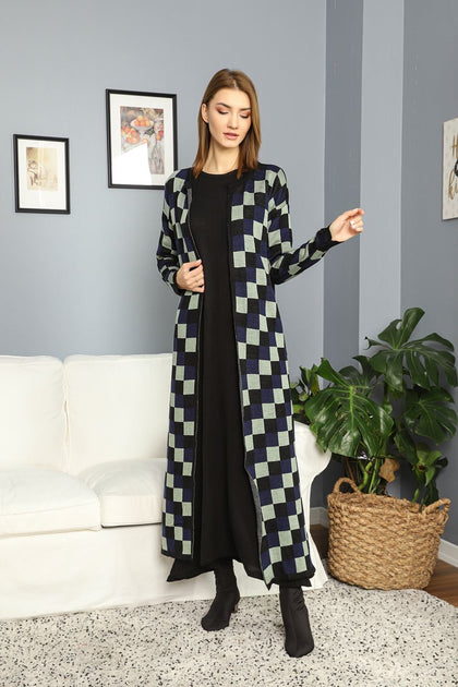 Womens 2 Piece Cardigan and Dress Knitted Co Ord Set WTWCD423