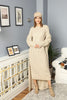 Womens 2 Piece Cable Knit Cardigan and Dress Knitted Co Ord Set WTWCD433