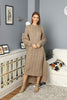 Womens 2 Piece Cable Knit Cardigan and Dress Knitted Co Ord Set WTWCD434