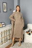 Womens 2 Piece Cable Knit Cardigan and Dress Knitted Co Ord Set WTWCD434