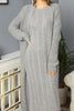 Womens 2 Piece Cable Knit Cardigan and Dress Knitted Co Ord Set WTWCD435