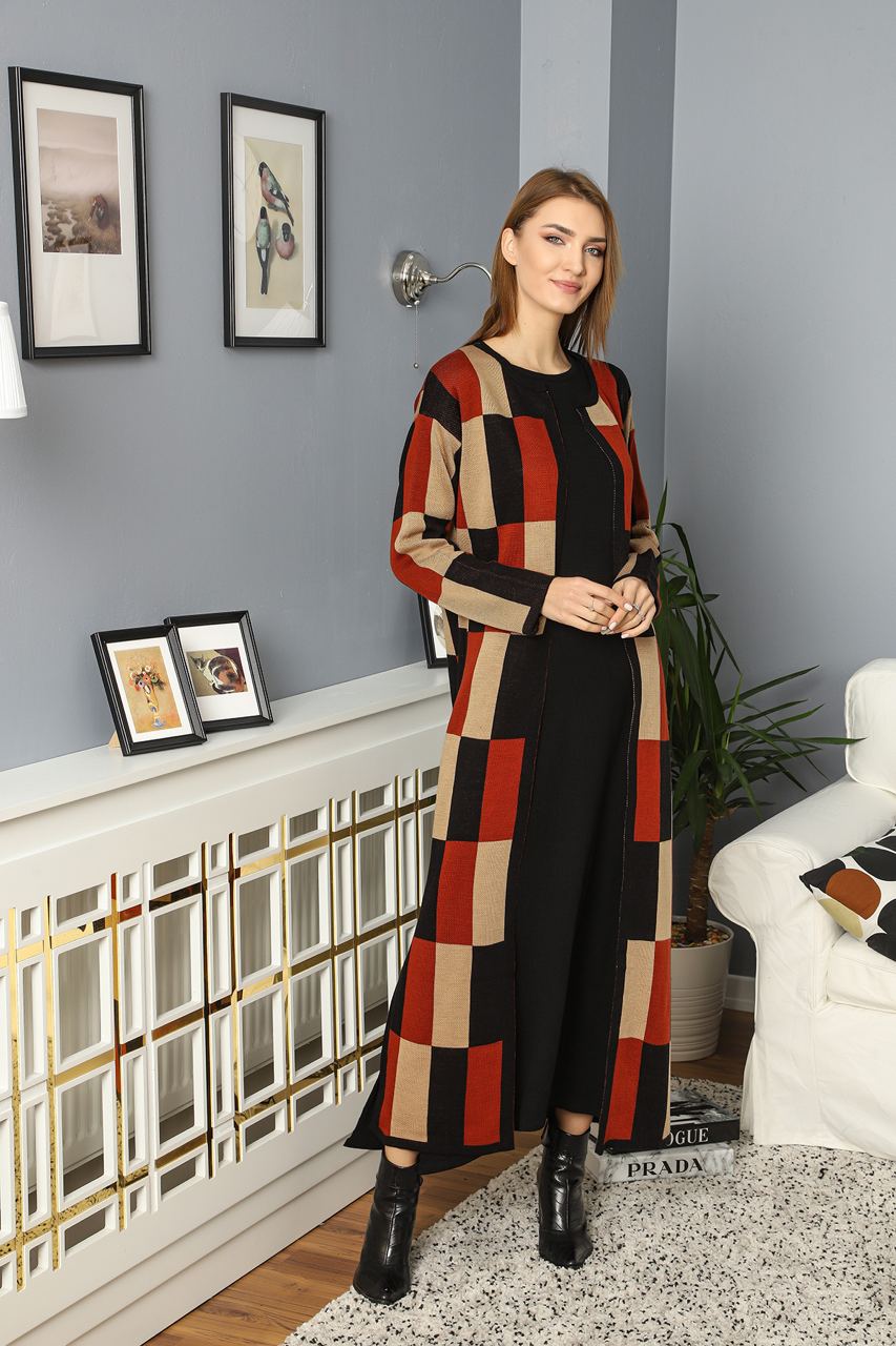 Womens 2 Piece Cardigan and Dress Knitted Co Ord Set WTWCD438