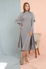 Womens 2 Piece Cardigan and High Neck Dress Knitted Co Ord Set WTWCD447