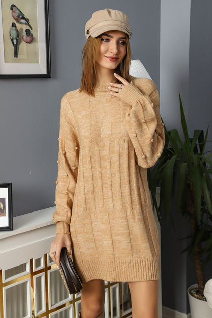 Womens Knitted Pattern Dress MEWKND150