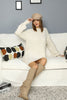 Womens Knitted Pattern Dress MEWKND151