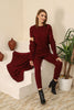 Womens 3 Piece Cardigan and Sweater and Pants Knitted Co Ord Set WTWCD460