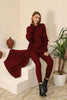 Womens 3 Piece Cardigan and Sweater and Pants Knitted Co Ord Set WTWCD460