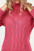 Women's Pattern Knitted High Neck Sweater by Memnu - MEWS605