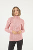 Women's Pattern Knitted High Neck Sweater by Memnu - MEWS608