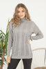 Women's Pattern Knitted High Neck Sweater by Memnu - MEWS615