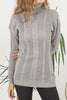 Women's Pattern Knitted High Neck Sweater by Memnu - MEWS615