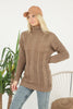 Women's Pattern Knitted High Neck Sweater by Memnu - MEWS616