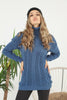 Women's Pattern Knitted High Neck Sweater by Memnu - MEWS617