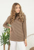 Women's Pattern Knitted High Neck Sweater by Memnu - MEWS621