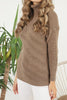 Women's Pattern Knitted High Neck Sweater by Memnu - MEWS621