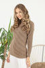 Women's Pattern Knitted High Neck Sweater by Memnu - MEWS621