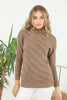 Women's Pattern Knitted High Neck Sweater by Memnu - MEWS621