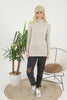 Women's Pattern Knitted High Neck Sweater by Memnu - MEWS622