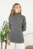 Women's Pattern Knitted High Neck Sweater by Memnu - MEWS623