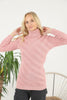 Women's Pattern Knitted High Neck Sweater by Memnu - MEWS624