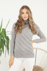 Women's Pattern Knitted High Neck Sweater by Memnu - MEWS625