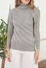 Women's Pattern Knitted High Neck Sweater by Memnu - MEWS625