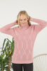 Women's Pattern Knitted High Neck Sweater by Memnu - MEWS629