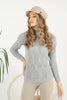 Women's Pattern Knitted High Neck Sweater by Memnu - MEWS630