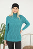 Women's Pattern Knitted High Neck Sweater by Memnu - MEWS631