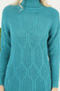 Women's Pattern Knitted High Neck Sweater by Memnu - MEWS631