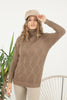 Women's Pattern Knitted High Neck Sweater by Memnu - MEWS632